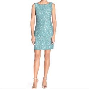 Adrianna papell boatneck sheath wedding cocktail dress